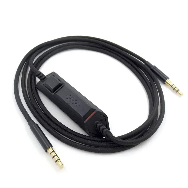 Replacement Game Audio Cable for Logitech G633 G933 with With Microphone Wire Control for Kingston Cloud Alpha for PS4 Vue