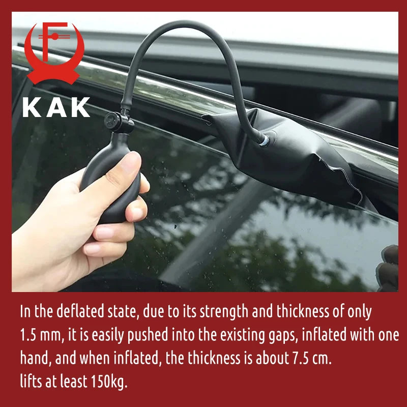 KAK Car Door Window Open Air Bag Pump Wedge Pad Entry Inflatable Shim Tools Professional Universal Air Pump Wedge Hand Tool Vue