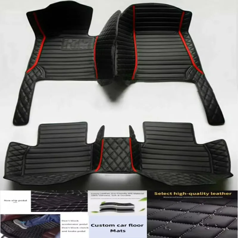 5D leather waterproof Custom Car Floor Mats For Chevrolet Aveo Kalos Gentra Lova Auto Foot Coche Accessorie liners Vue