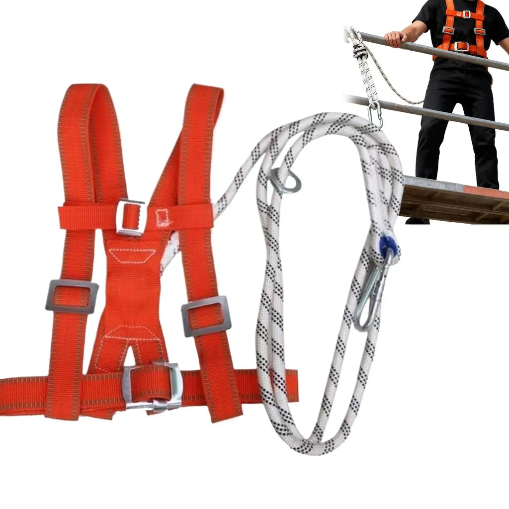Adjustable Safety Harness Fall Protection, Double-Strap Full Body Harness for Window Cleaning, Warehouse, Construction & Work Vue