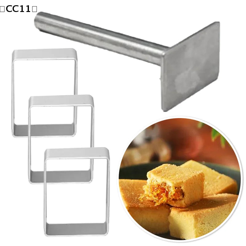 Rectangle Shape Pineapple Cake Pie Biscuit Cutter Mold Stainless