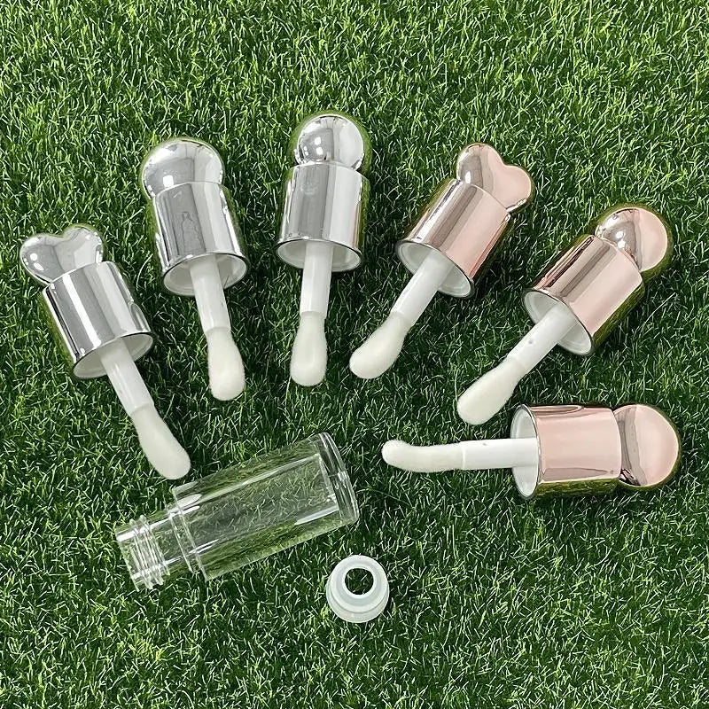 Clear 5ml Plastic Lip Gloss Tube For Packing Lip Gloss With Screw Custom Printing Color Cap Available With Brush Wholesale 50pcs Vue