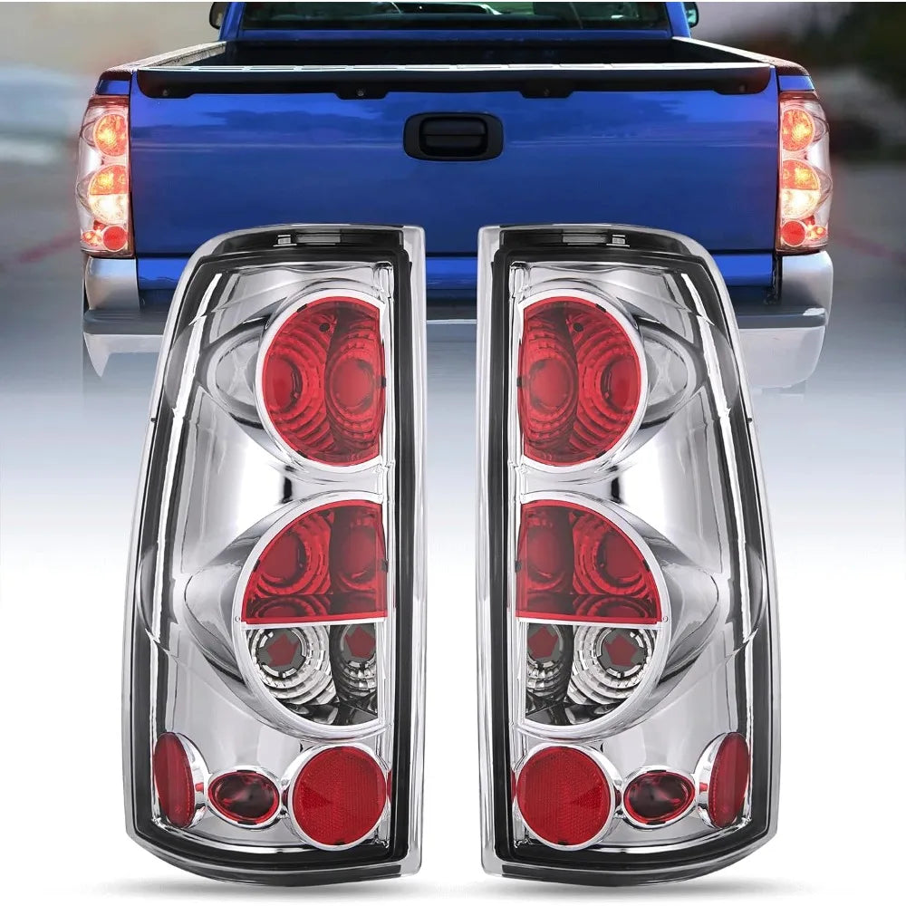 Nilight Taillight Assembly Compatible with 1999- 2007 Chevy Silverado 1500 2500 3500 99-02 GMC Sierra Rear Lamp Replacement 2PCS Vue B 28mm 6000K|United States