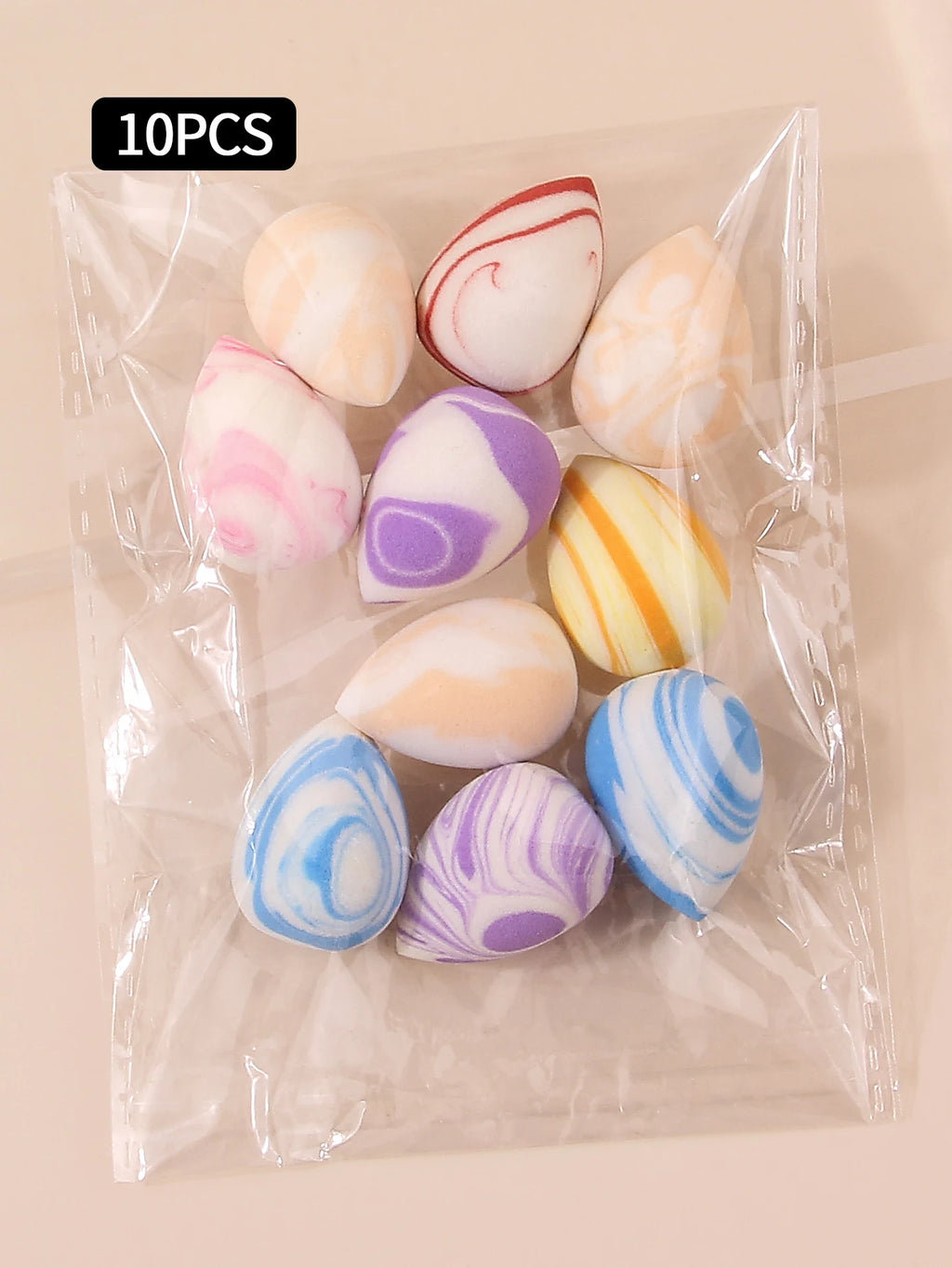 10/20/25/50/100PCS Cute Candy Makeup Sponges - Rainbow Blending Set for Foundation & Concealer, Girls Holiday Gift Vue 10PCS