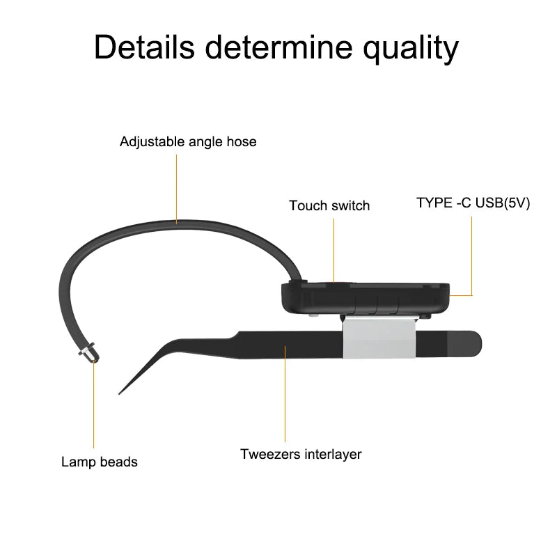 Mini Handheld Rechargeable UV Eyelash Extension grafting Lamp, Fast Curing for Glue, Wireless Tweezer Light Vue