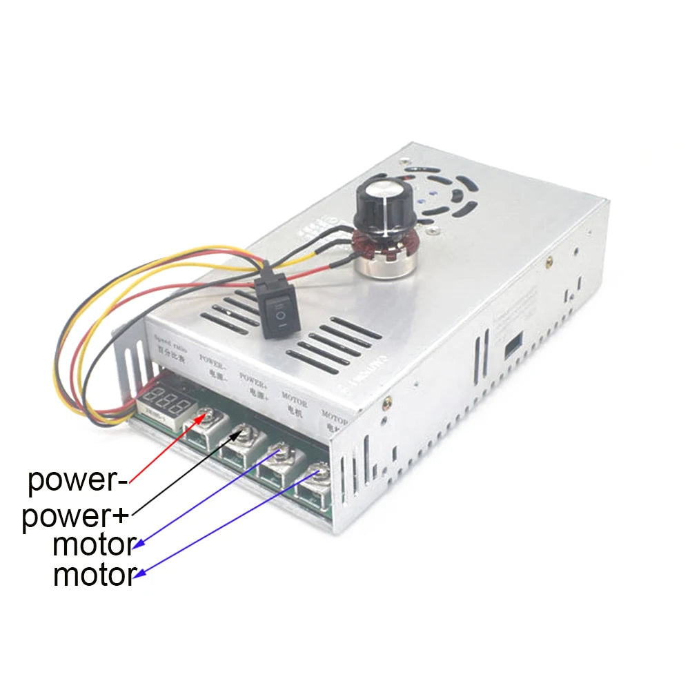 DC12-48V Motor Speed Controller Forward and Reverse 0-100% Motor Speed Adjustable Regulator 200A DC Brush Motor Speed Governor Vue Default Title