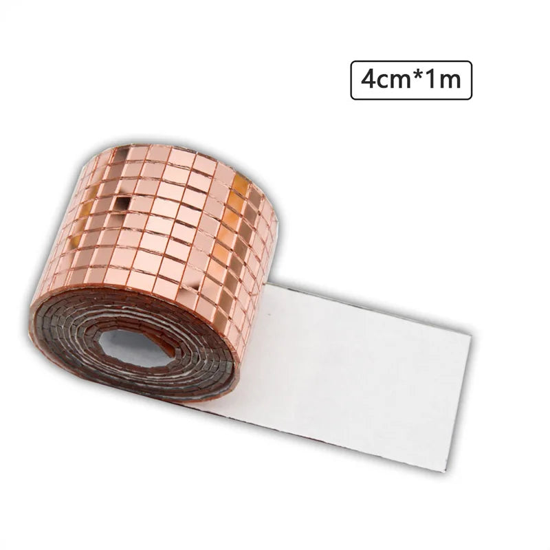 Disco Ball DIY Glass Mirror Stickers Wall Stickers Self-adhesive Home Wall Decor Vue Rose Gold