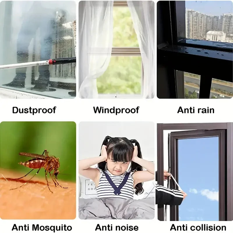 32.8 Feet Windproof Sealing Strip, Door and Window Sealing Strip, Self-Adhesive with Strong Adhesion, Soundproof, Airproof, Dustproof Vue