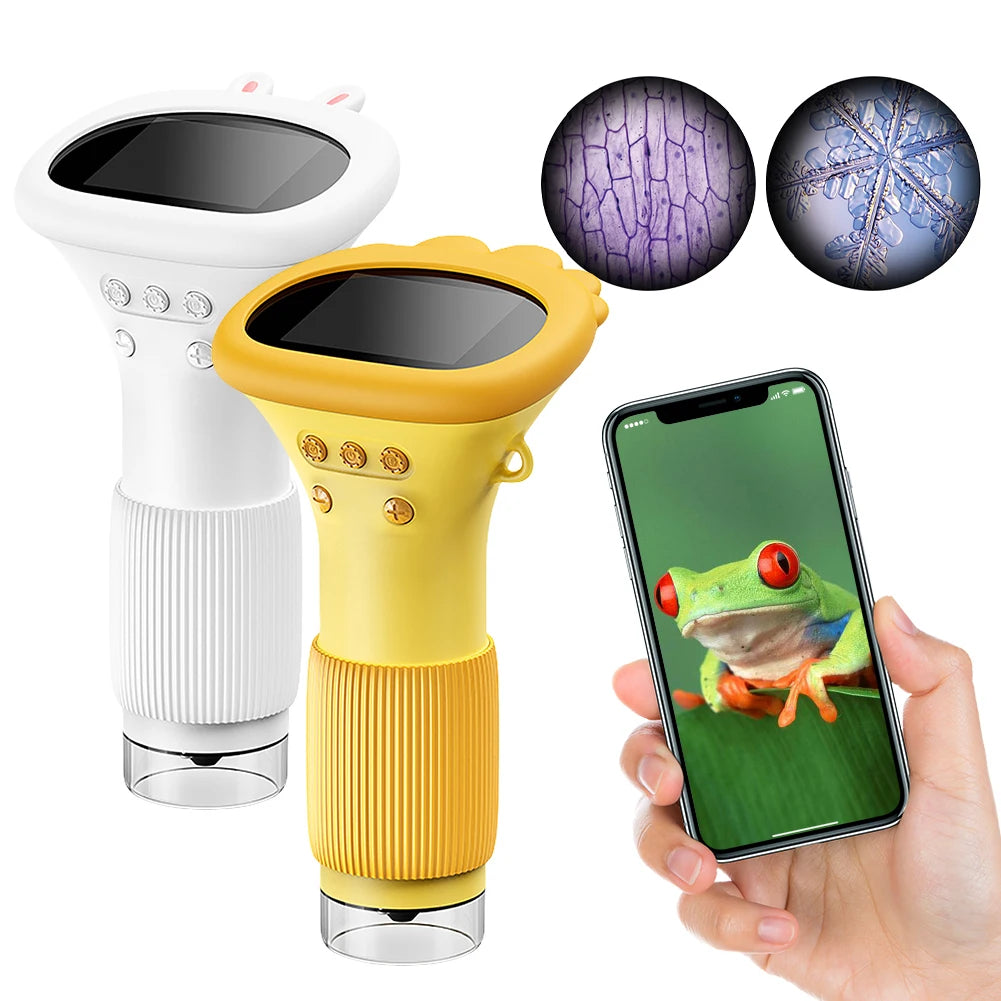 ALLOET Kids Digital Microscope 1000X Handheld 2" IPS Screen LED Digital Microscope Vue