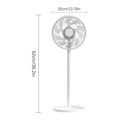 Oscillating Pedestal Floor Fan, Quiet Standing Fan for Bedroom Living Room, Adjustable Height Cooling Fan for Home Office Dorm Vue A