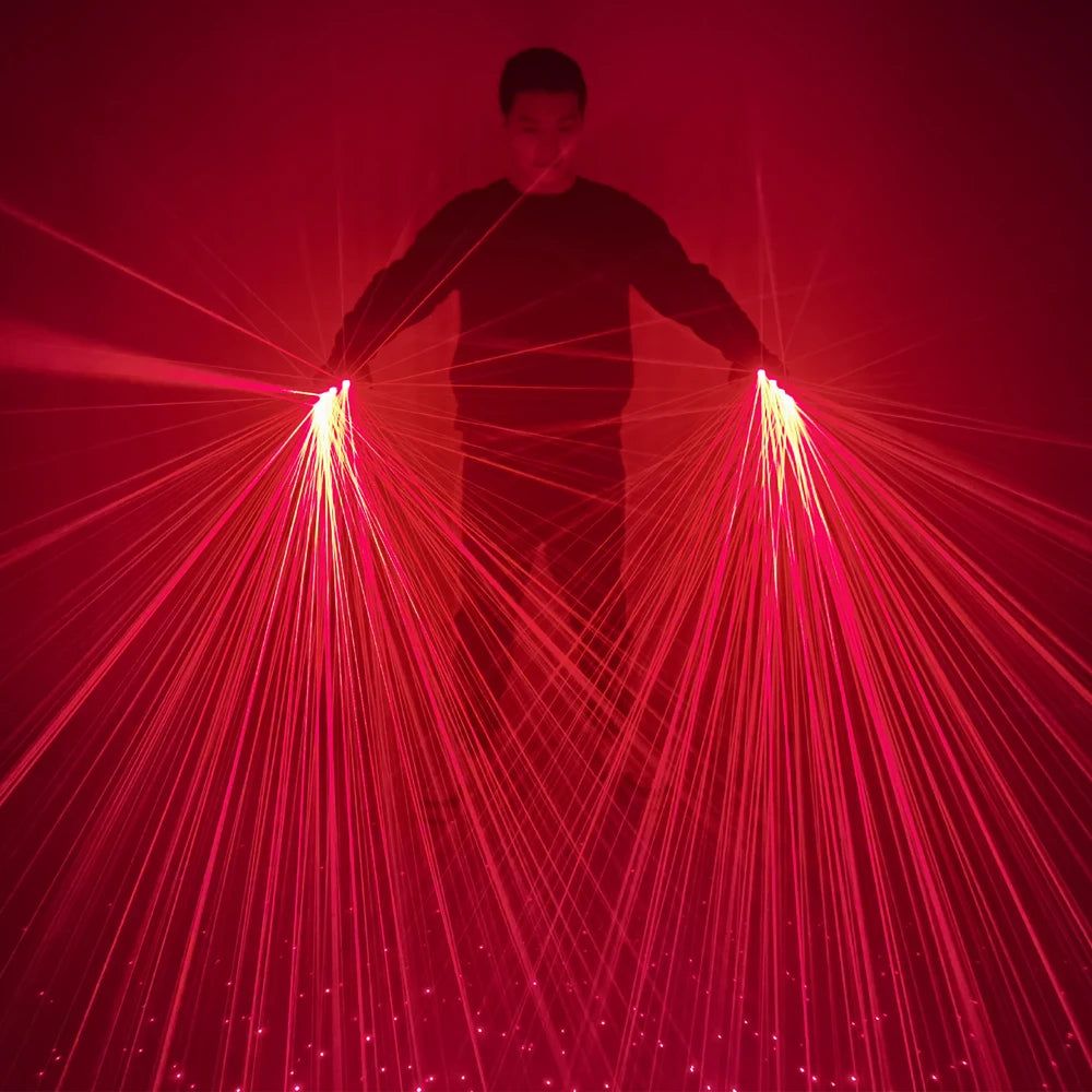 Sky Star Red Laser Gloves for Stage Performance LED Luminous Costumes Disco Ballroom Atmosphere Light Show Laser Light Vue