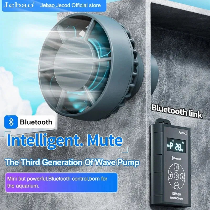 Jebao Jecod Smart Bluetooth Aquarium Wave Pump DLW DWP Series App Control DC Saltwater Fish Tank Intelligent Mute Water Pump Vue