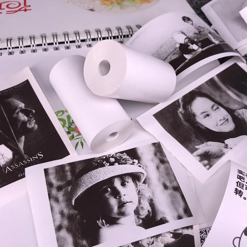 3 Rolls 57*25mm White Color Sticker Thermal Paper for Portable Mini Thermal Printer and Kids Instant Camera Vue