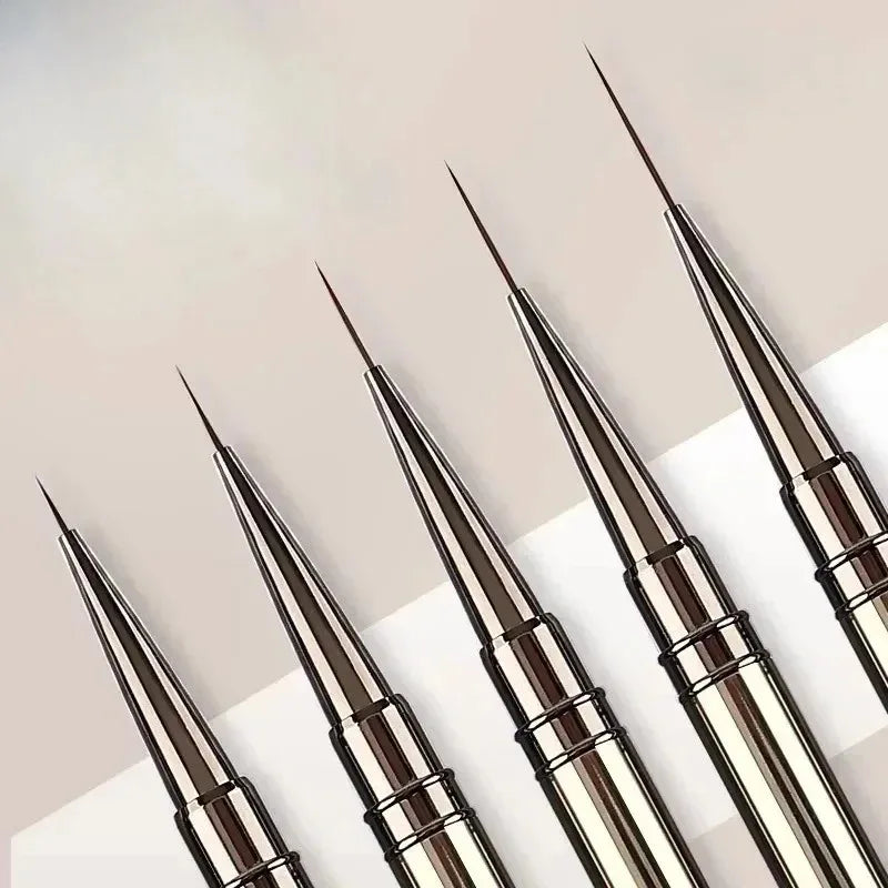 Nails Art Liner Brushes for Elongated Lines Striping Drawing - 6/9/12/15/18/25mm Nail Design Pen - Professional Manicure Tool Vue