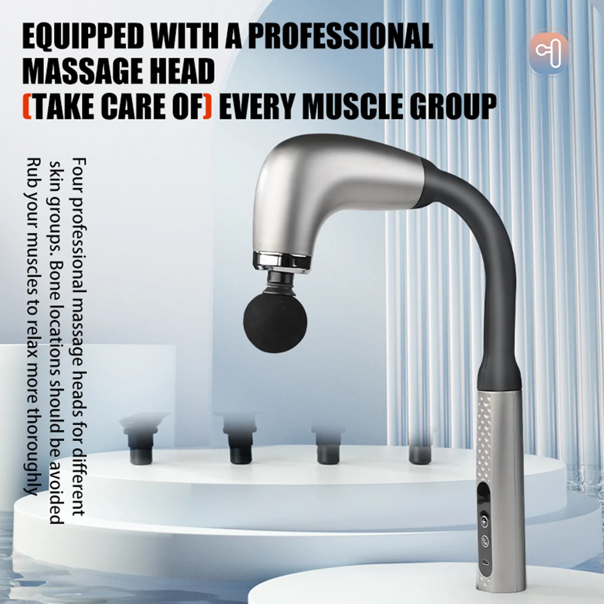 Electric Fascia Gun Massager Body Relaxation Trigger Point Massage Machine for Fitness Hammer Home Handheld Hammer Vue