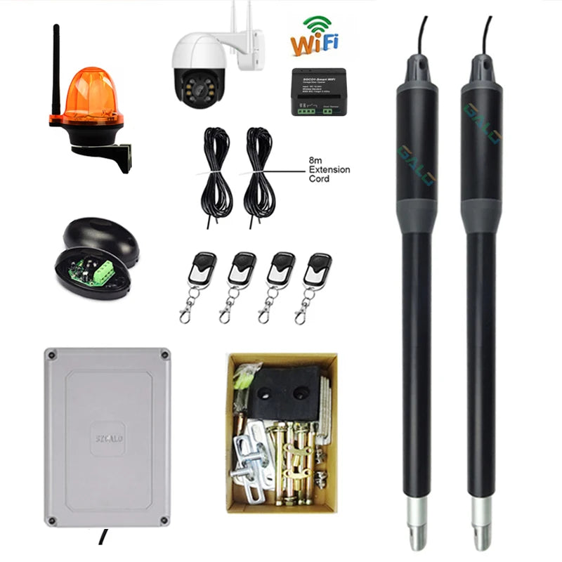 AC110V/220V to 24V Electric Automatic Strong Dual Arm Swing Gate Opener Up to 660 Lbs Hardware Driveway Door KIT Vue
