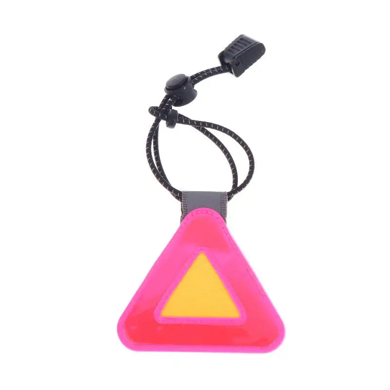 Reflective Triangle Patch for Night Riding Visibility and Safety Vue Pink
