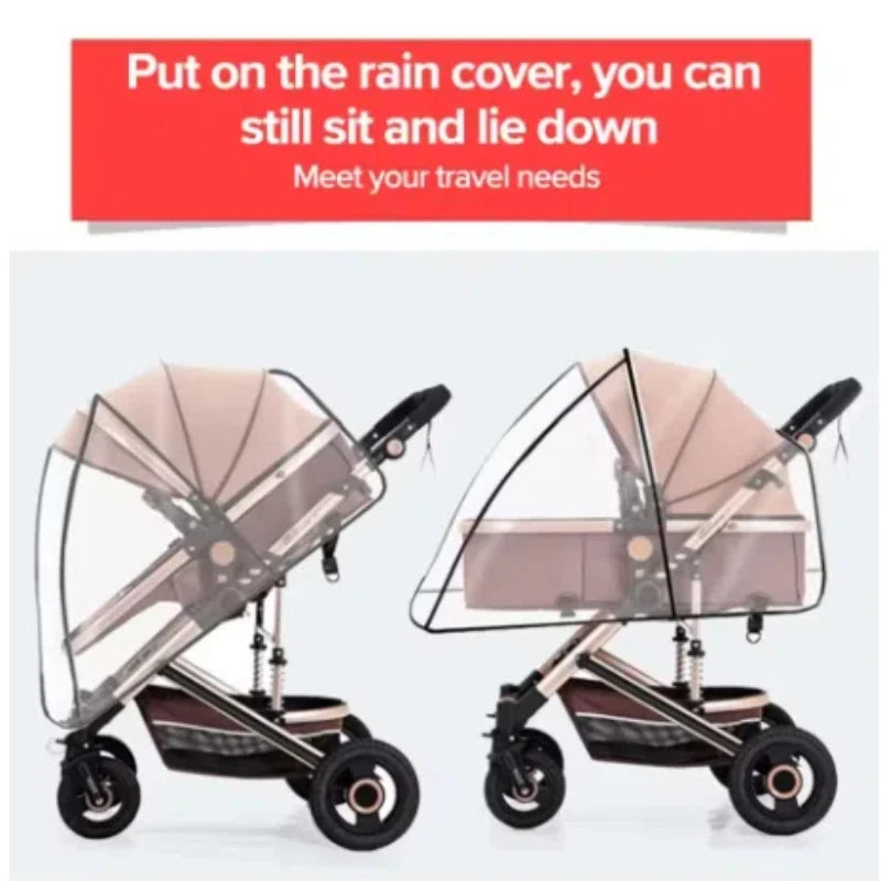 vvocci Season Waterproof For Transparent Prams Waterproof Rain Universal CoverPram Accessories Dust Open Zip Umbrella Rainy Vue