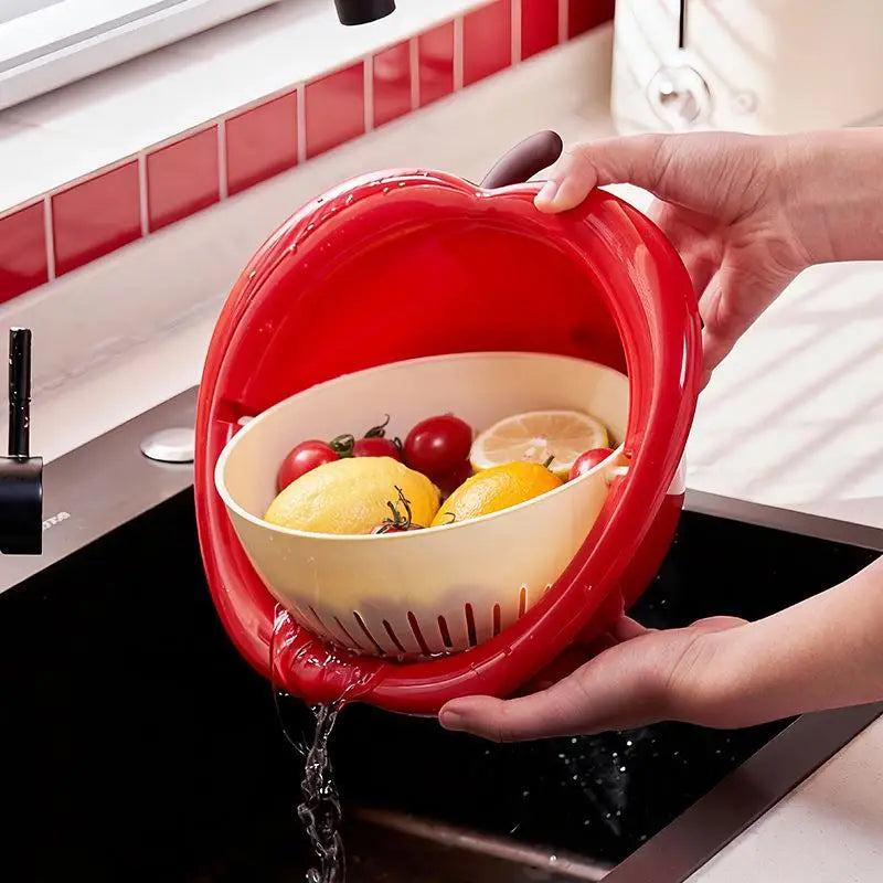 Fruit Shaped Drain Basket Perfect for Kitchen Fruit and Vegetable Cleaning Vue