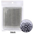 100Pcs Eyelash Cleaning Brush Lash Extension Micro Cotton Swab Individual Eyelashes Microbrush Beauty Makeup Clean Remover Tools Vue glitter black