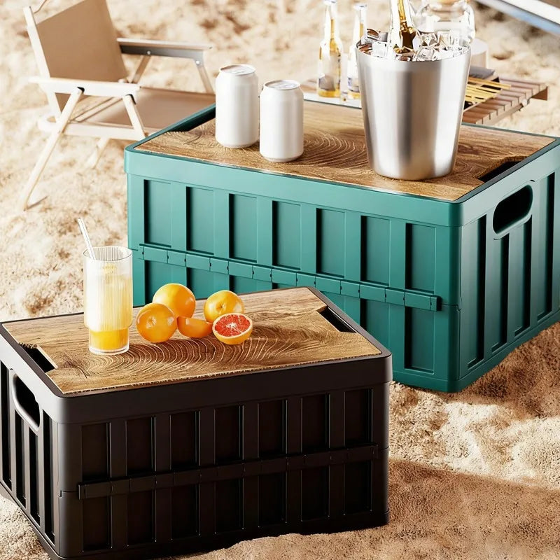 Outdoor Storage Box, Foldable Storage Box, Stall Miscellaneous Items, Car Organizer, Trunk Storage Box, Upgraded Large Capacity Vue