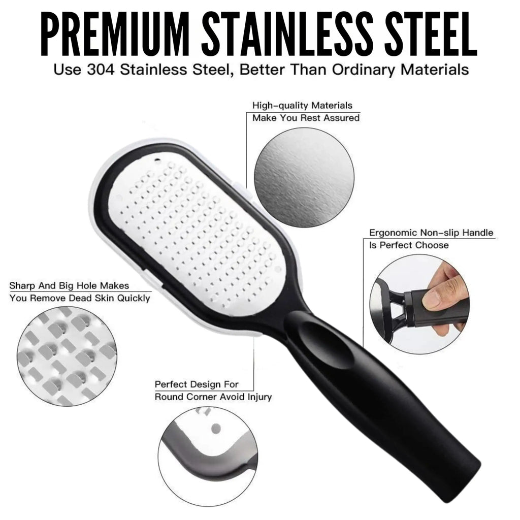 1 Pcs Professional Stainless Steel Callus Remover Foot File Scraper Pedicure Tools Dead Skin Remove for Heels Feet Care Products Vue