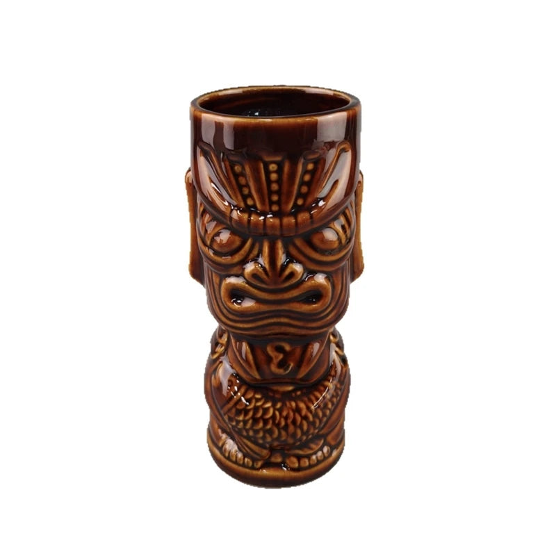 Hawaiian Ceramic Tiki Cocktail Mug coffee mug Hand Painted Cup Perfect Bar Party Tropical Gift For Couples Women Birthday Vue