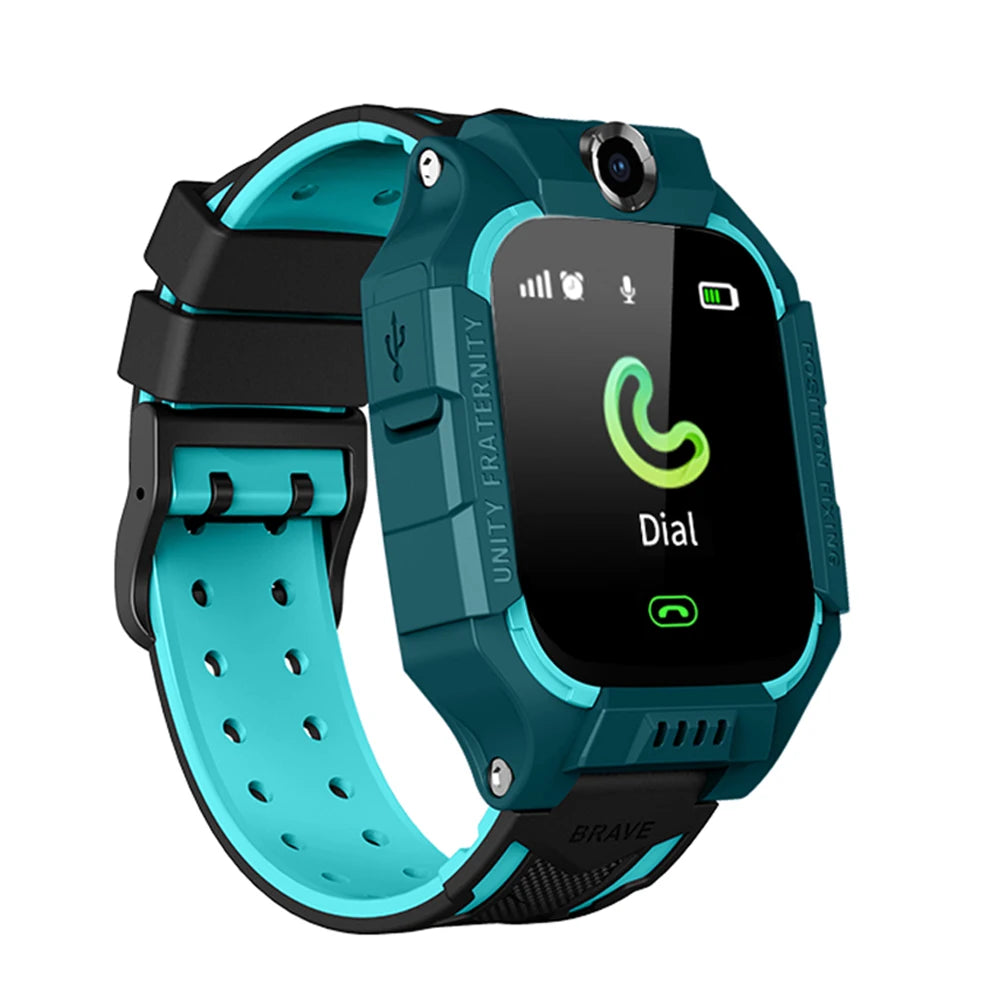 Children's Wristwatch Kids Smart Watch 2g Sim Card Smartwatch for Children Sos Call Phone Camera Voice Chat Photo Boy Girl Gift Vue green