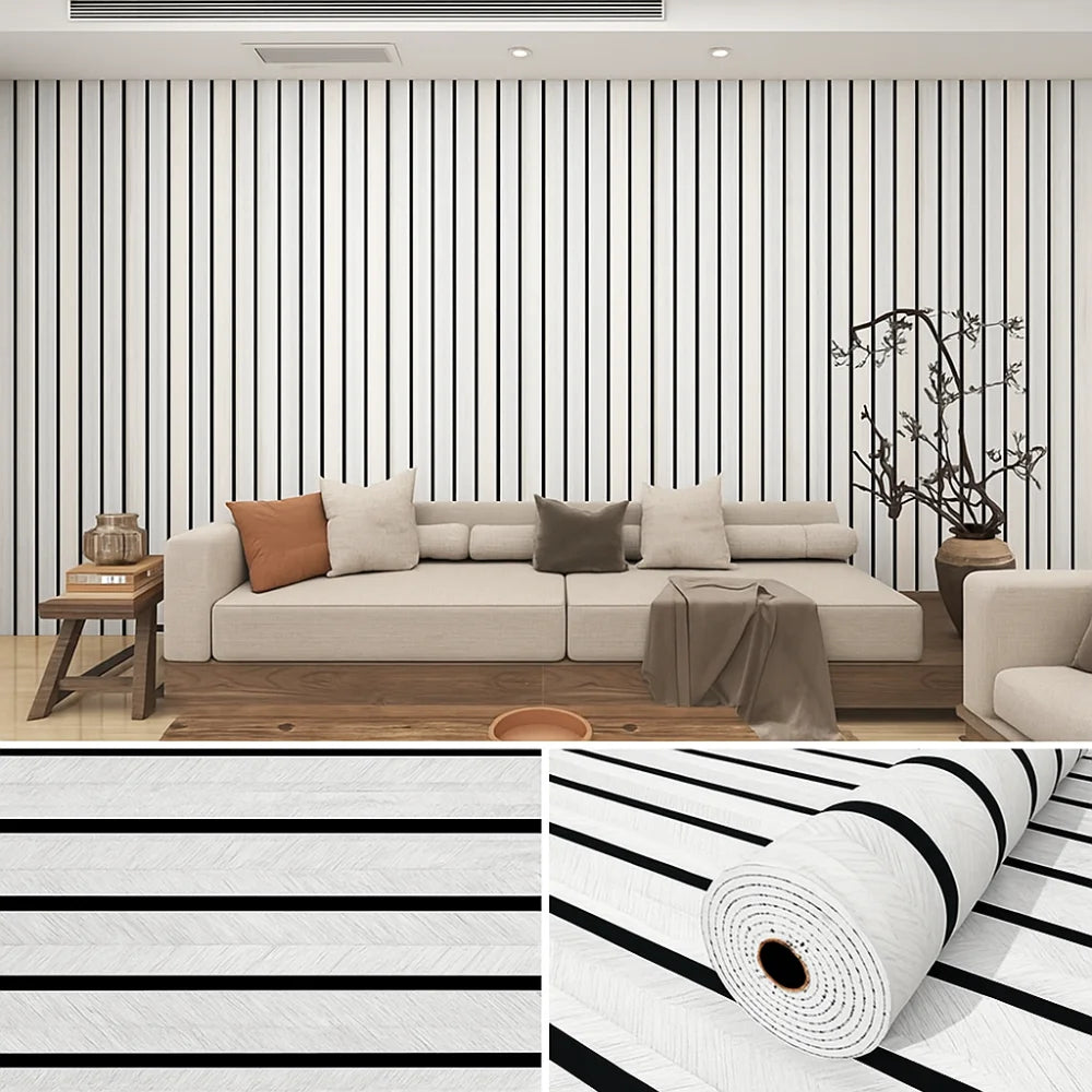 Waterproof Wall Stickers Moisture-proof 3/5/10m Length Self-adhesive Wallpaper 40cm Width Thick Foam Vue Style-L 40cm-5m