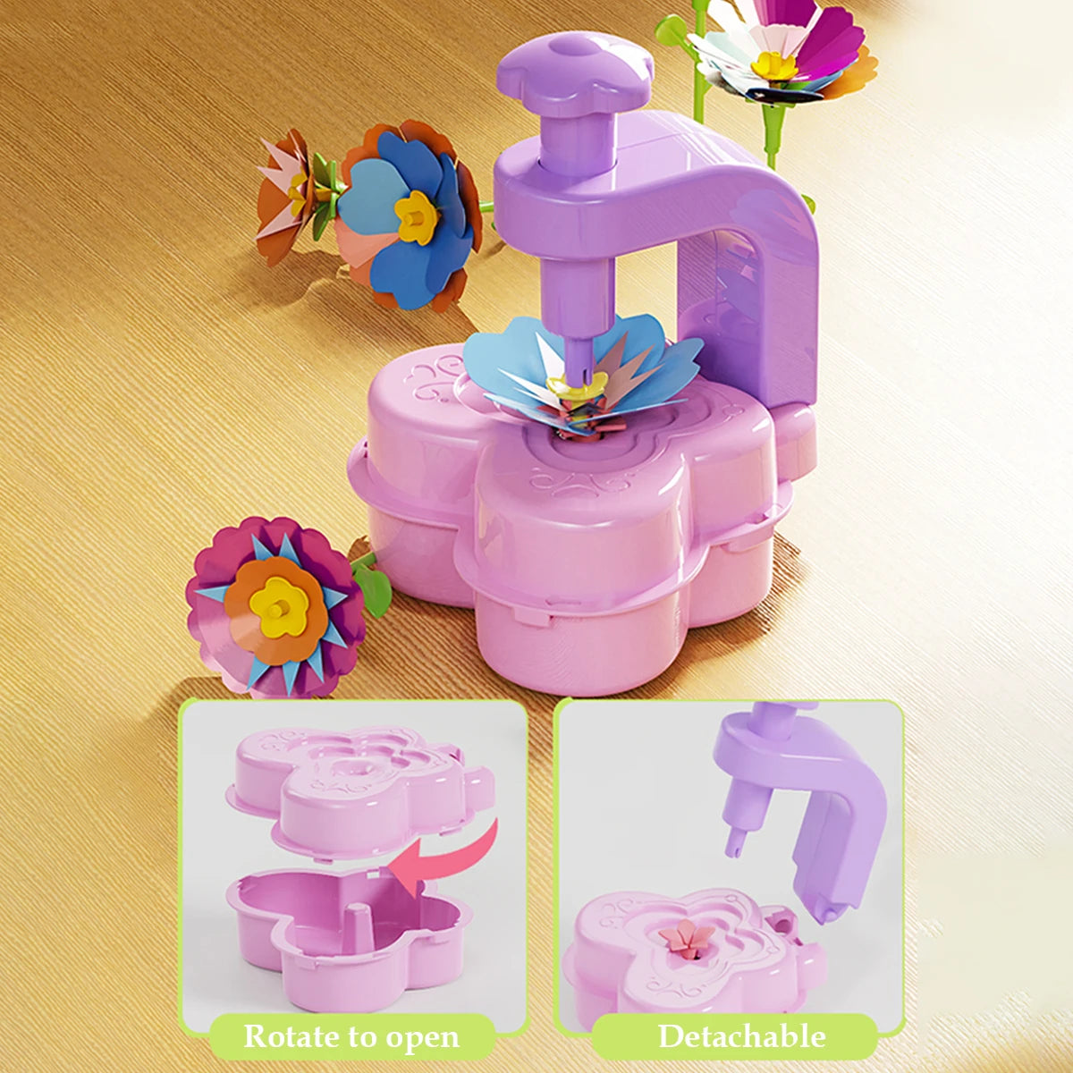 DIY Fabric Flower Bouquets Toys, Flower Bouquets Toy for Girls DIY Flower Make Making Craft Kit Educational Kids Gifts Vue