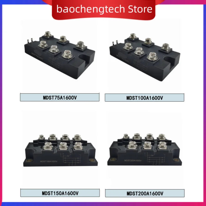 SCR MDST75A-16 MDST 150A 200A 1600V Three-phase rectifier bridge thyristor MDST100A-16 welding machine frequency converter Vue MDST200A1600V
