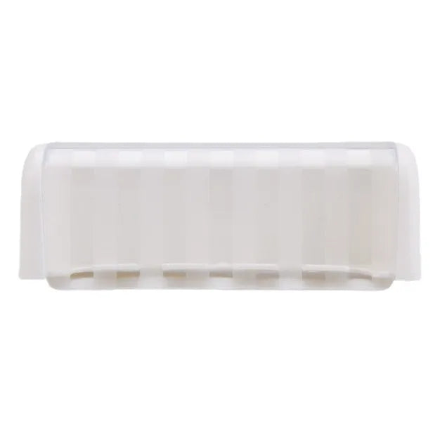 A Covered 5-Slot Toothbrush Holder Self-Adhesive Wall Toothbrush Storage Rack Plastic Bathroom Supplies Vue