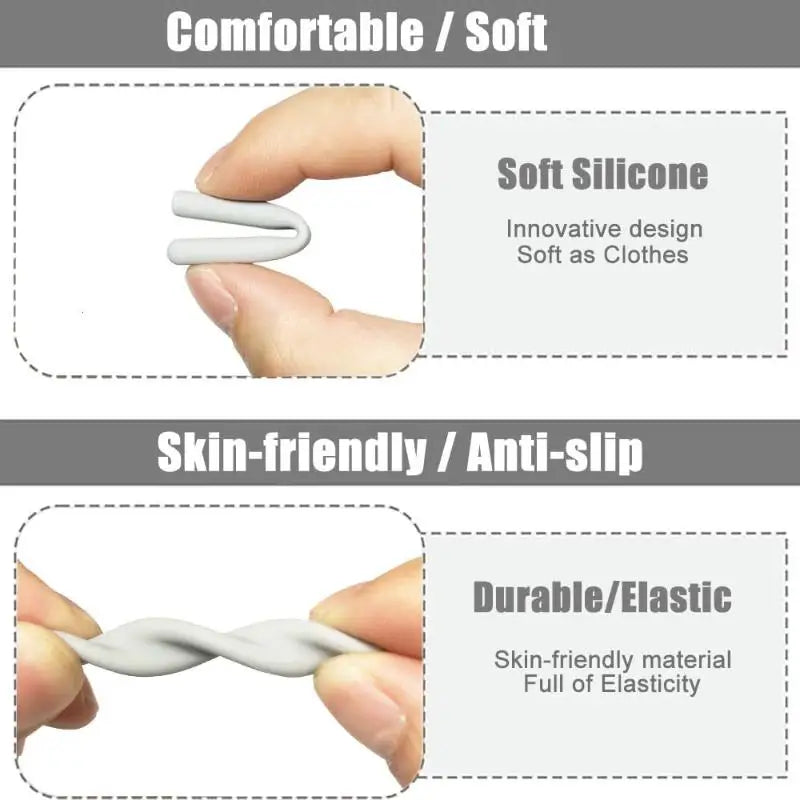 2 Pairs Silicone Anti-Slip Holder Glasses Anti-slip Cover Ear Hook For Sunglasses Eyeglass Leg Temple Tips Black White Brown Vue