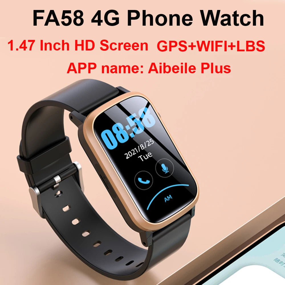 4G Kids Smart Watch GPS WiFi Tracker Location Video Call SOS Call Back Monitor Phone Watch Children Smartwatch Boy Girl Gifts Vue version 2 FA58