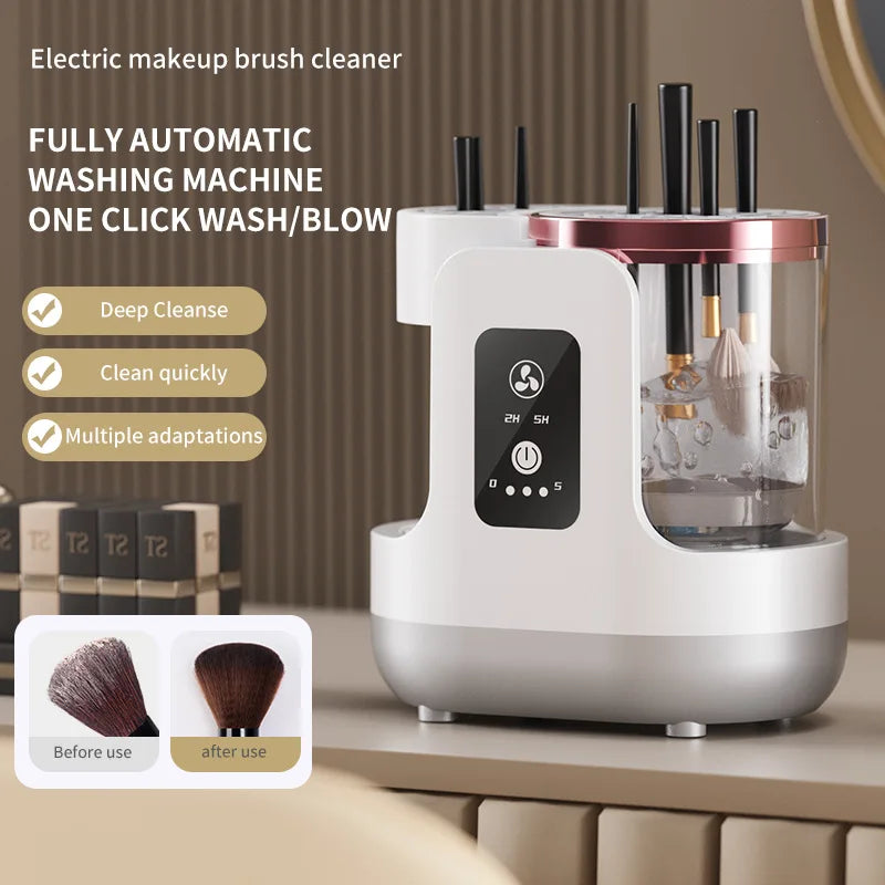3 IN 1 USB Electric Makeup Brush Cleaner Machine Automatic Quick-Drying Portable Cosmetic Brush Cleaning And Drying Tools Vue