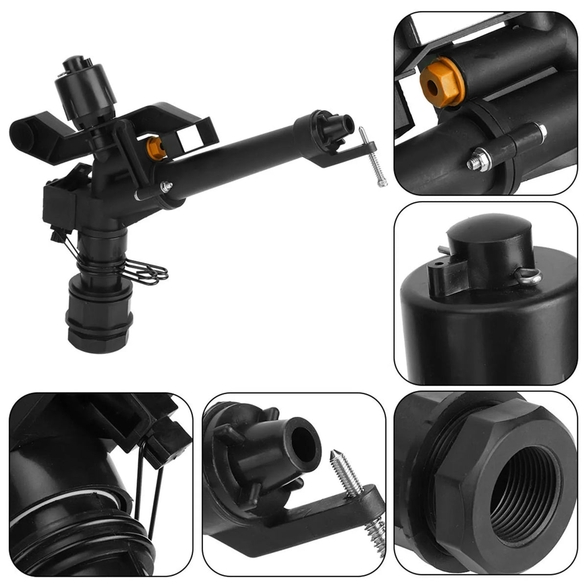 1.5in to 1in DN25 Female Thread Adjustable 360 Degree Rotating Rocking Arm Sprinkler Farm Irrigation Irrigation Sprinkler Vue