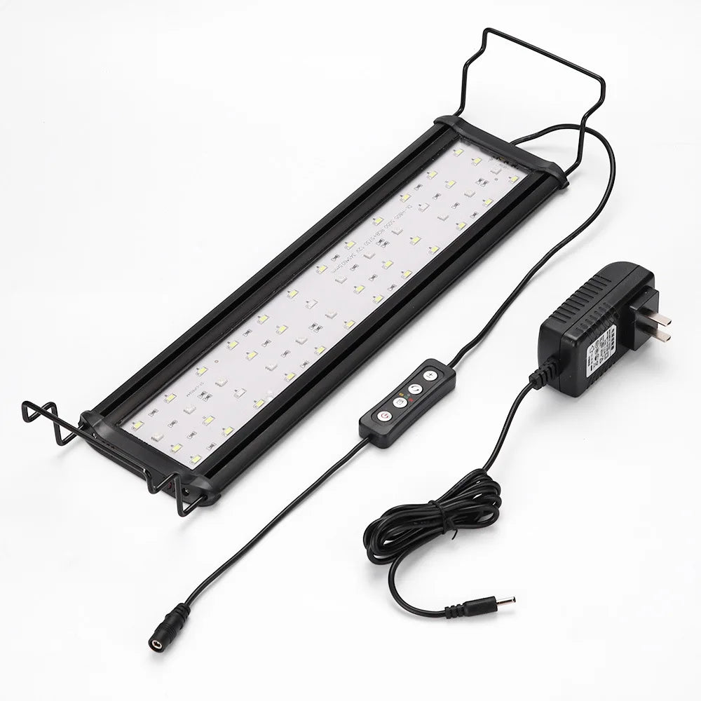Fish Tank Water Grass Light LED Aquarium Bracket Lights Three Modes Lighting Timer Dimmable Full Spectrum Coral Plant Grow Lamp Vue