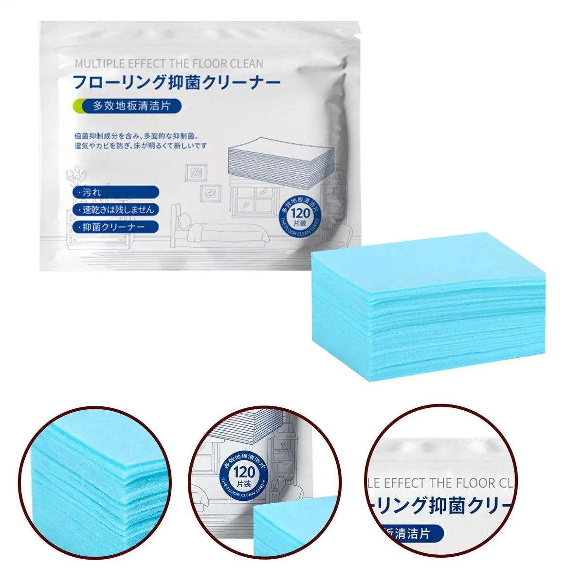 120PCS Floor Cleaner Tablets, Dissolvable Multi-Surface Mopping Sheets, Portable Floor Cleaning for Laminate Hardwood Tile Wall Vue