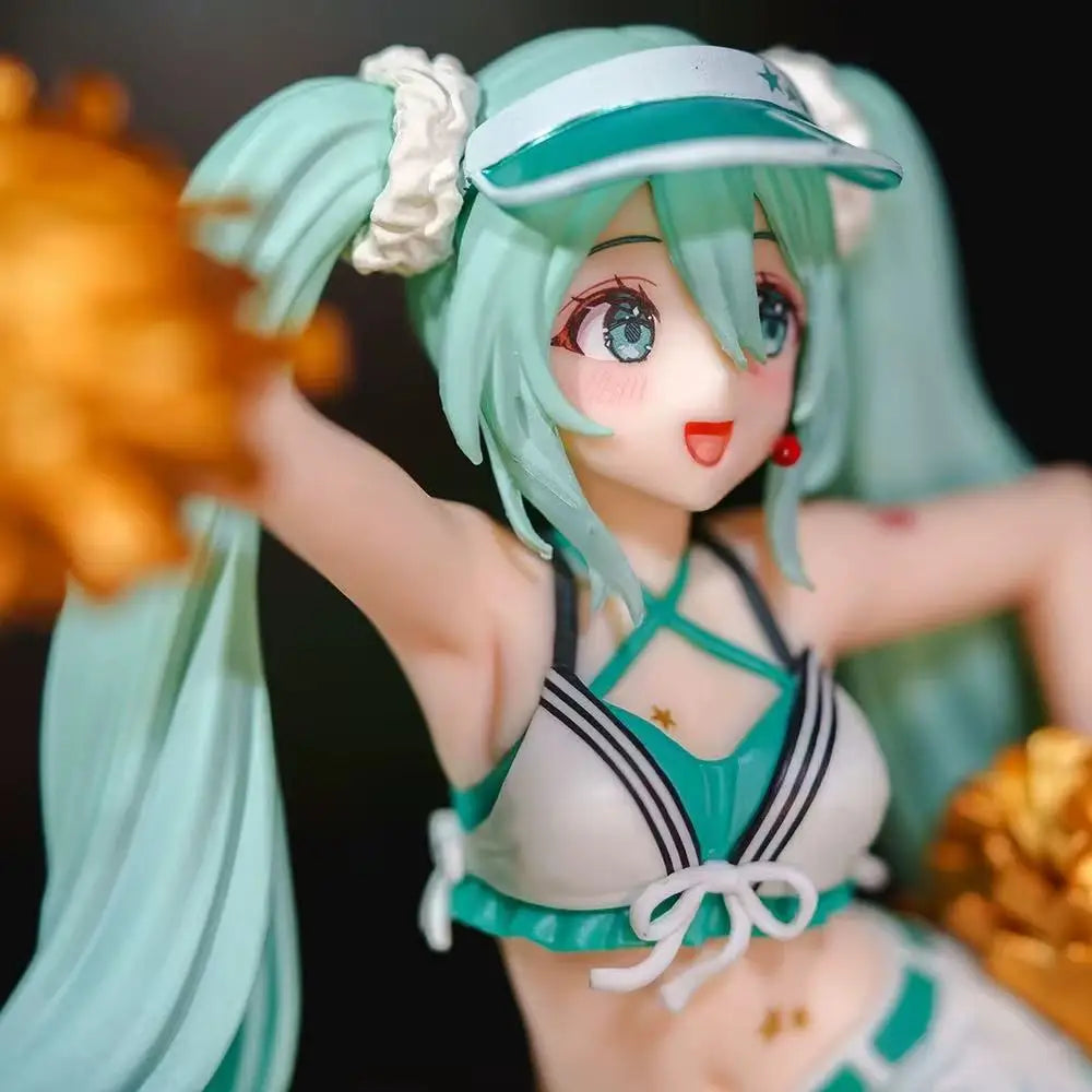 Anime Miku Cheerleading Action Figures Kawaii Hatsune Miku Girl Figurine PVC Collection Model Toys Vue