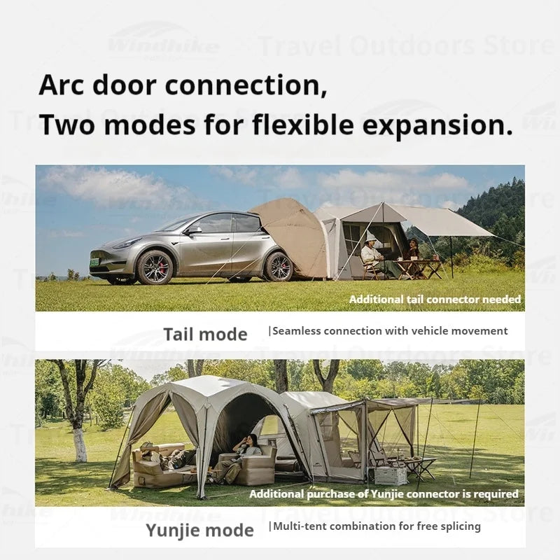 Naturehike Village 6 Inflatable Cabin Tent – 3/4 Person PU3000+ Inflatable Cabin Tent Vue