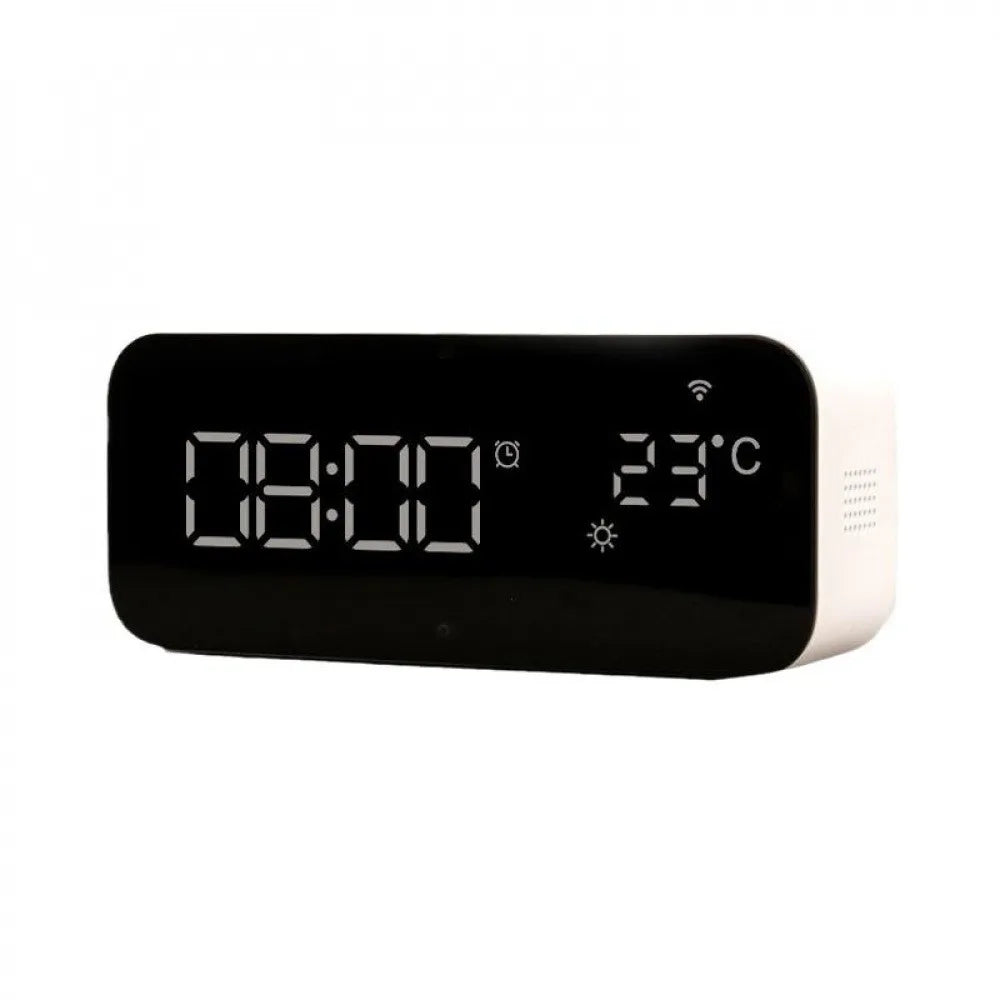 Tuya WiFi Smart Alarm Clock USB Desktop Fast Charging Socket Weather/Temperature Display Alarm Clock Timer App Voice Control Vue