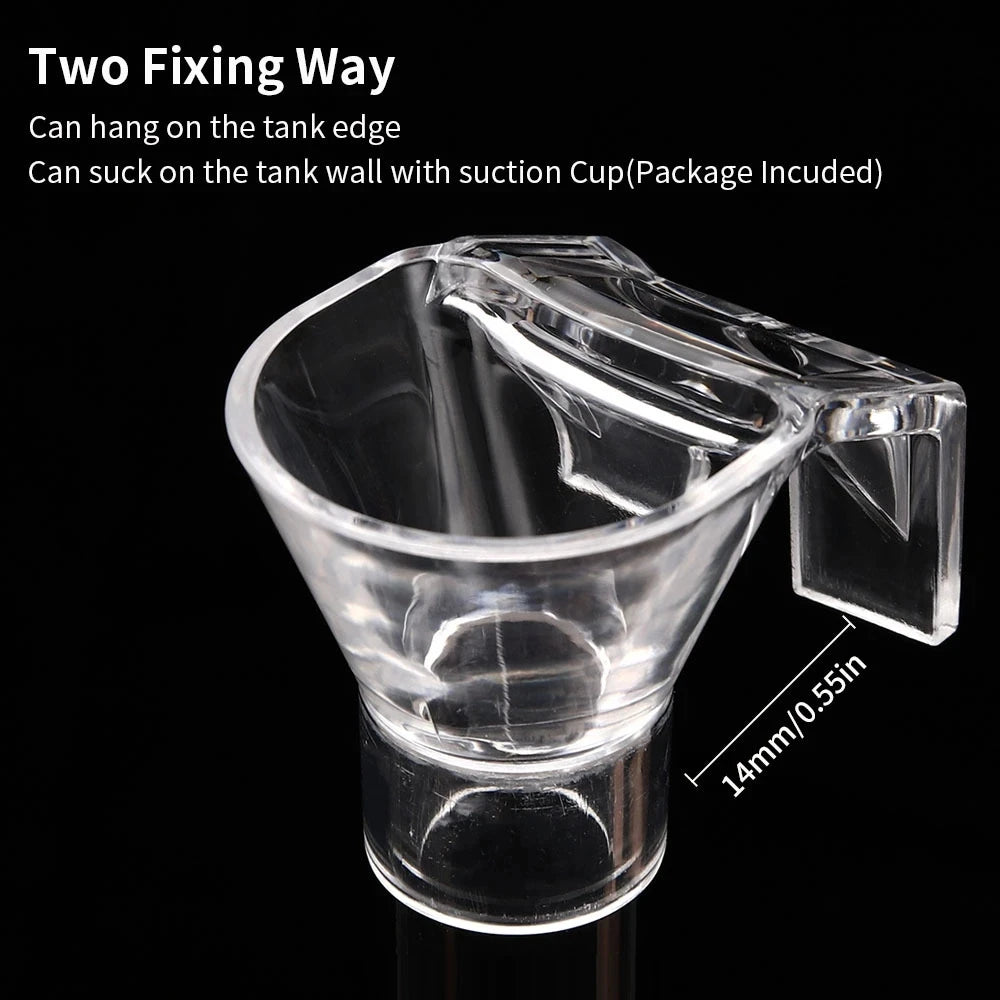 Acrylic Feeder Tube Dish Transparent Fish Tank Shrimp Snail Food Feeder Bowl Feeding Aquarium Accessories Shrimp Feeders Vue