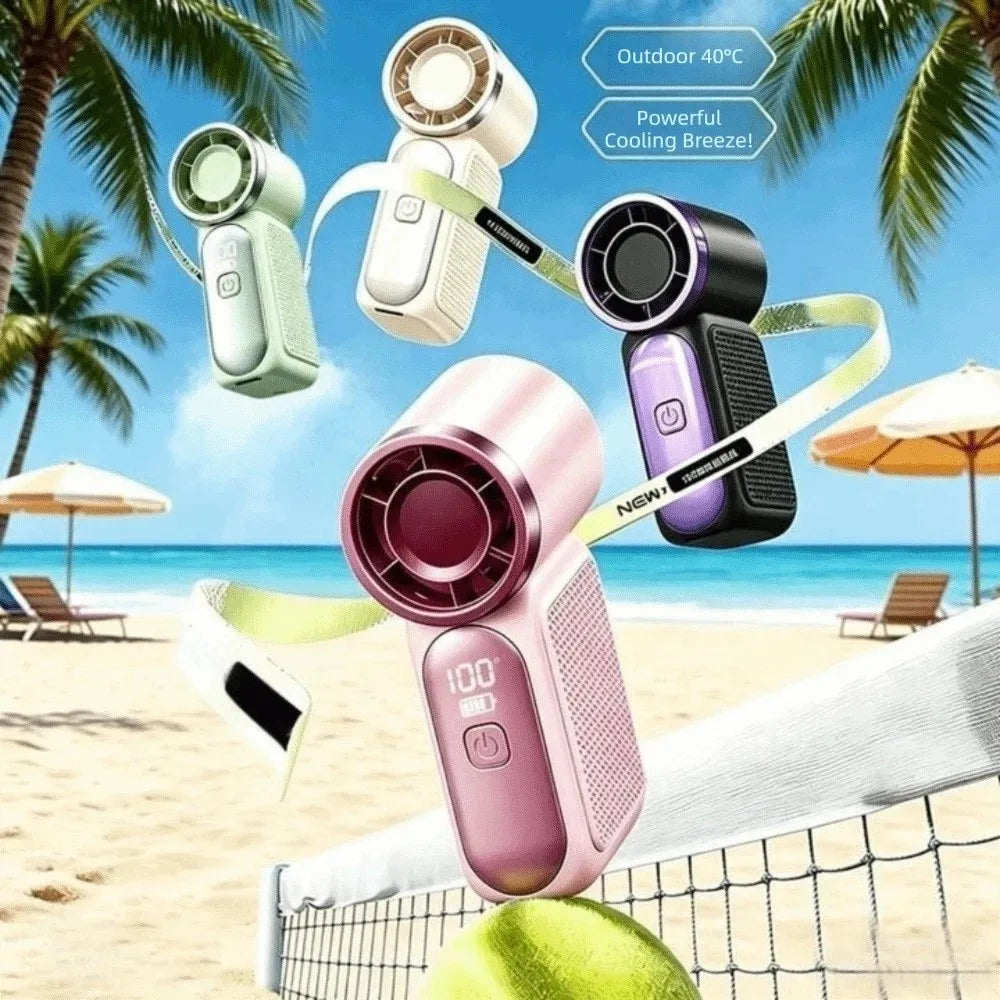 Speed Mini Handheld Fan 100 Adjustable Settings LED Display Desk