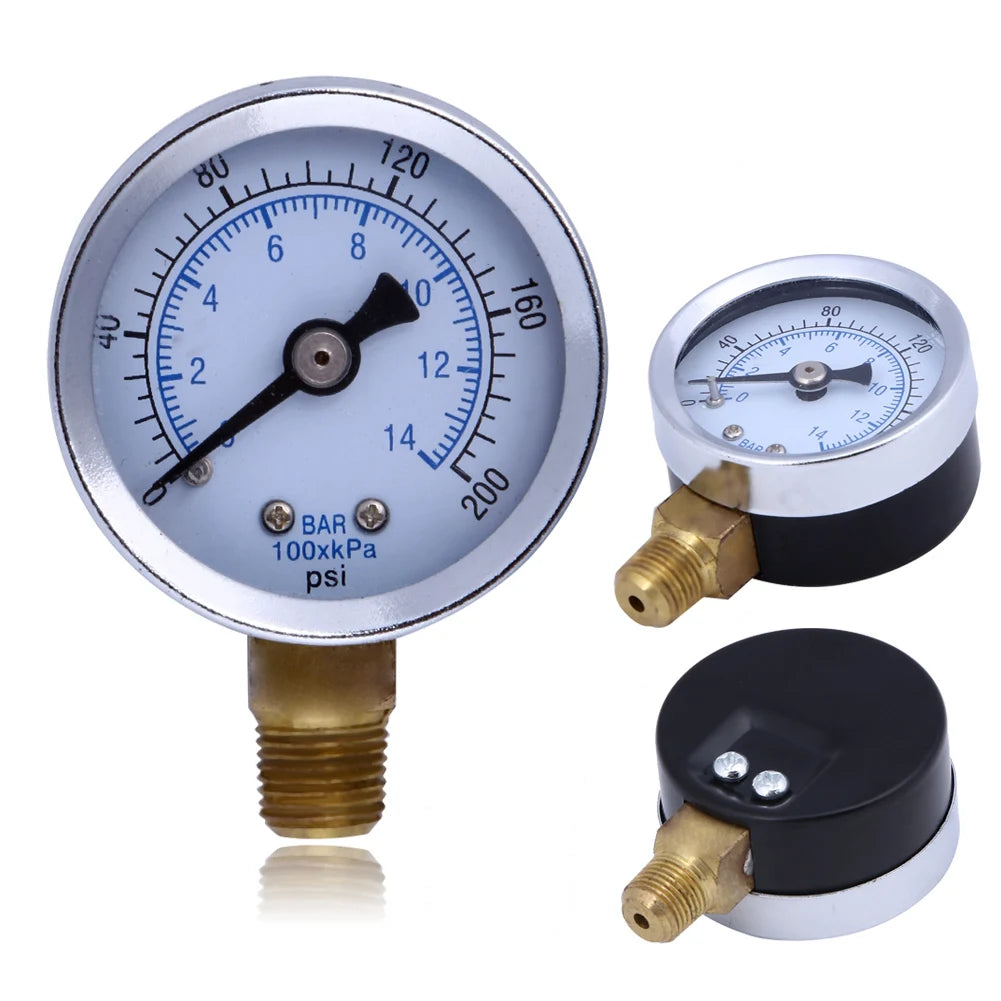 0-200 PSI Air Compressor Pressure Gauge 1/8" NPT Manometer Pressure Gauge Vue