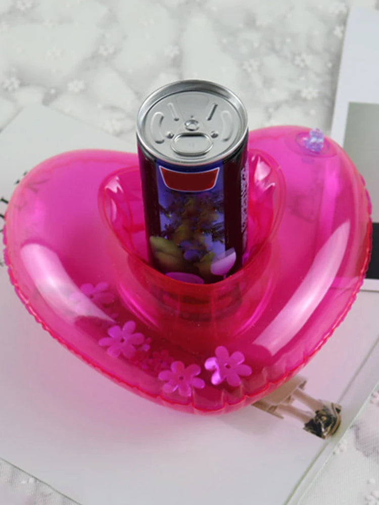 Heart Shaped Floating Cup Holder Multifunction Floating Water Cup Coasters Creative Kids Bath Shower Pool Party Supplies Vue