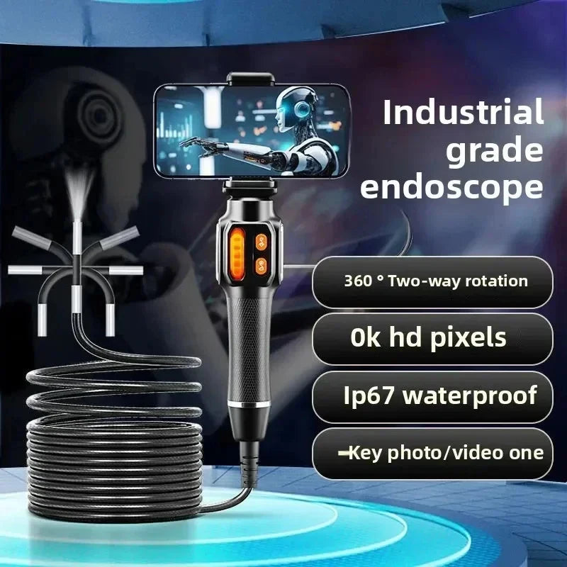 360° Articulating 6mm Borescope Camera 1080P HD | iOS & Android Borescope Inspection Camera Vue