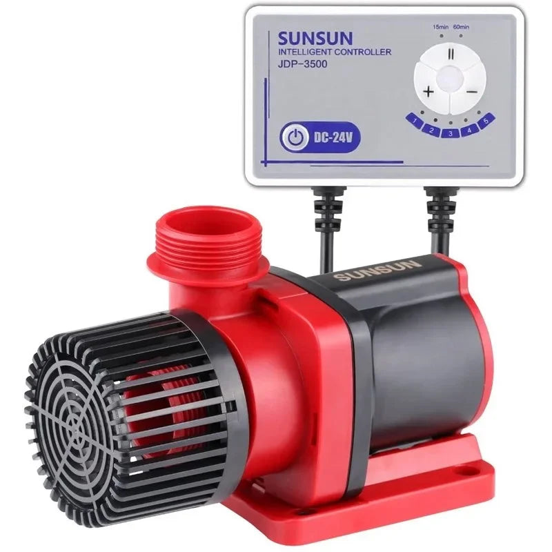 Aquarium Ultra-Quiet Submersible Pump Variable Frequency DC Water Pump with Controller Flow Adjustable Fish Tank Circulate Pump Vue
