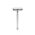 Double Edge Classic Mens Shaving Mild Hair Removal Shaver It With Small Brush Adjustable Safety Razor Face Razor Vue Silver