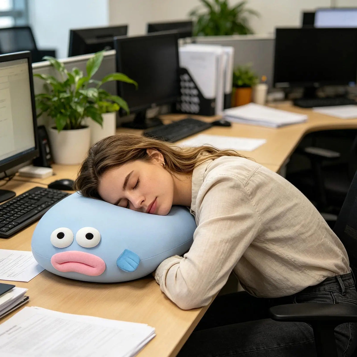 Fish Shape Cooling Hugging Cushion Long Pillow Soft Body Pillow for Home Bedroom Couch Dorm Sleeping Night Daytime Nap Vue