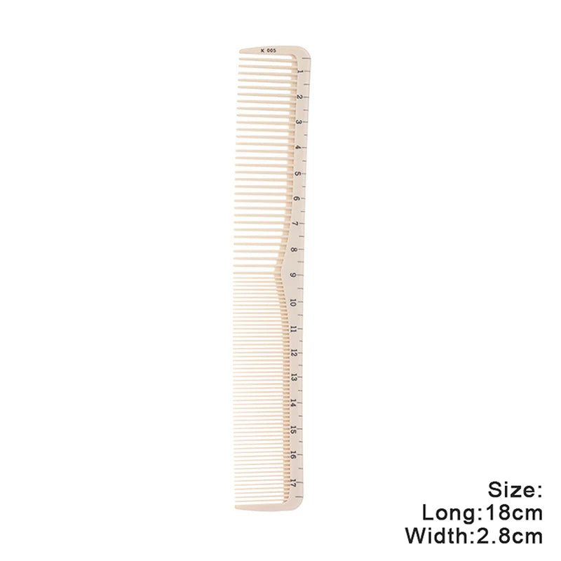 Scale Marked Professional Barber Comb Laser Ruler Hair Cutting Styling Tool Salon Hairdressing Plastic Modeling Brush Supplies Vue A5